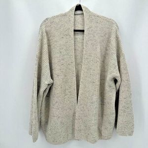 Everlane Cream Open-Front Cardigan